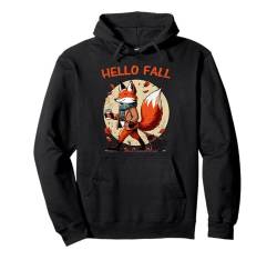 Hello Fall Fuchs Kakao Tier Herbst Saison Herbst Pullover Hoodie von Autumn Fall Season Autumnal Men Women Kids