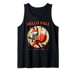 Hello Fall Fuchs Kakao Tier Herbst Saison Herbst Tank Top von Autumn Fall Season Autumnal Men Women Kids