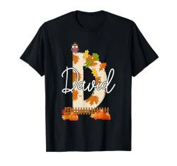 David Thanksgiving Herbst Vibes Herbst Kinder Kleinkind T-Shirt von Autumn Fall Season Gifts For Kids Boys & Girls