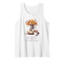 Bücher lesen & Kaffee Herbst Vibes Gemütliche Herbstsaison Tank Top von Autumn Fall Season Gifts For Women & Men