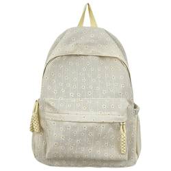 Damen Rucksack Studenten Schulrucksack Blumendruck Rucksack Lässige Tagesrucksäcke Ästhetischer Rucksack Für Mädchen Reiserucksack von Avejjbaey