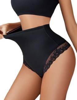 Avidlove Shapewear Damen Body Bauchkontrolle Miederslip Hohe Taille Miederpant Elastisch Unterhose Schwarz M von Avidlove