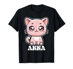 Anna Niedliches Katzen-Kätzchen-Design für Mädchen, Name Anna T-Shirt von Awesome Anna Designs for Girls Name Anna