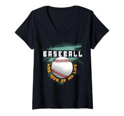 Damen Baseball T-Shirt mit V-Ausschnitt von Awesome Baseball Apparel and Accessories