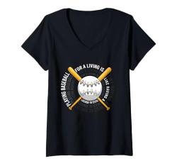 Damen Baseball T-Shirt mit V-Ausschnitt von Awesome Baseball Apparel and Accessories