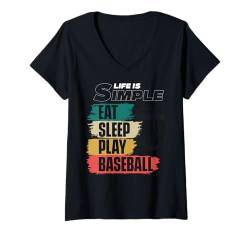 Damen Baseball T-Shirt mit V-Ausschnitt von Awesome Baseball Apparel and Accessories