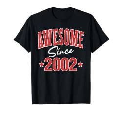 Fantastisch seit 2002 Cool Varsity Geboren 2002 Geburtstag T-Shirt von Awesome Birthday Fun Apparel For Men & Women