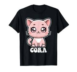 Cora Süße Katze Kätzchen Design für Mädchen Name Cora T-Shirt von Awesome Cora Designs for Girls Name Cora