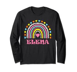 Elena süßes buntes Regenbogen-Design für Mädchen, Name Elena Langarmshirt von Awesome Elena Designs for Girls Name Elena