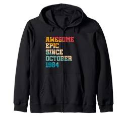 40 Years Old Awesome Epic Since Oktober 1984 40th Birthday Kapuzenjacke von Awesome Epic Since Birthday Gifts Store By Mj