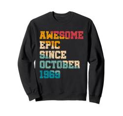 55 Years Old Awesome Epic Since Oktober 1969 55th Birthday Sweatshirt von Awesome Epic Since Birthday Gifts Store By Mj