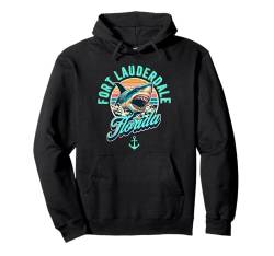 Fort Lauderdale Florida Hai, Retro-Design, Used-Look Pullover Hoodie von Awesome Fort Lauderdale Florida USA Designs