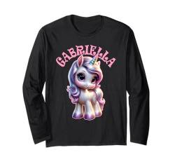 Gabriella Niedliches Einhorn Design für Mädchen Name Gabriella Langarmshirt von Awesome Gabriella Designs for Girls Name Gabriella