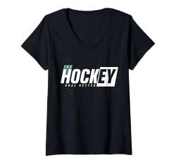 Damen Eishockey T-Shirt mit V-Ausschnitt von Awesome Ice Hockey Apparel and Accessories