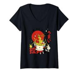 Damen Japanisches Essen - Ramen T-Shirt mit V-Ausschnitt von Awesome Japan Apparel & Accessories