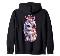 Lola süßes Einhorn-Design für Mädchen, Name Lola Kapuzenjacke von Awesome Lola Designs for Girls Name Lola