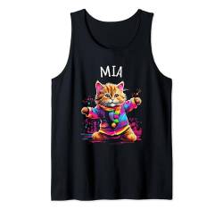 Mia Bunte tanzende Katze, Design für Mädchen, Name Mia Tank Top von Awesome Mia Designs for Girls Name Mia