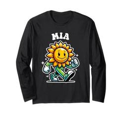 Mia Süßes Sonnenblumen-Design für Mädchen Name Mia Langarmshirt von Awesome Mia Designs for Girls Name Mia