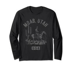 Moab UT USA Cowboy Pferd Distressed Style Design Langarmshirt von Awesome Moab UT USA Designs