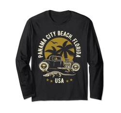 Hotrod im Alligator-Design von Panama City Beach, Florida, Sonnenuntergang Langarmshirt von Awesome Panama City Beach Florida USA Designs