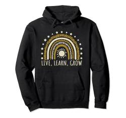 Live Learn Grow Positives, inspirierendes Nachrichtendesign Pullover Hoodie von Awesome Positive Uplifting Inspirational Designs