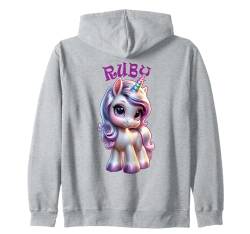 Rubin, süßes Einhorn-Design, für Mädchen, Name Rubin Kapuzenjacke von Awesome Ruby Designs for Girls Name Ruby