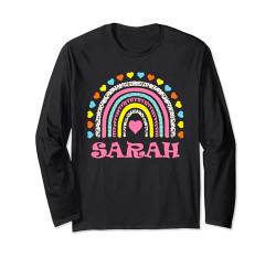 Sarah süßes buntes Regenbogen-Design für Mädchen Name Sarah Langarmshirt von Awesome Sarah Designs for Girls Name Sarah