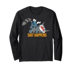 Katze spielt mit Wolle und wird gefesselt - Shit Happens Langarmshirt von Awesome Shit Happens Apparel and Accessories