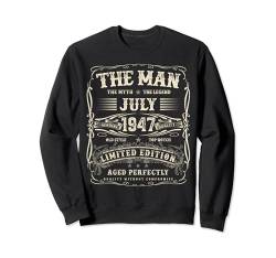 Juli 1947 Man Legend 77. Geburtstag Geschenke für Männer 77 Jahre alt Sweatshirt von Awesome Since July Birthday Gifts For Men Vintage