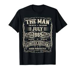 Juli 1965 Mann Legende 59. Geburtstag Geschenke für Männer 59 Jahre alt T-Shirt von Awesome Since July Birthday Gifts For Men Vintage
