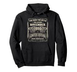 November 1950 74. Geburtstag Geschenke für Männer 74 Jahre alt Bday Pullover Hoodie von Awesome Since November Birthday Gifts For Men