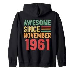 Tolles Geschenk zum 70. Geburtstag von November 1961 Kapuzenjacke von Awesome Since November Retro Birthday Gifts