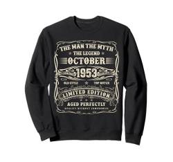 Oktober 1953 71. Geburtstag Geschenke für Männer 71 Jahre alt Bday Sweatshirt von Awesome Since October Birthday Gifts For Men Retro