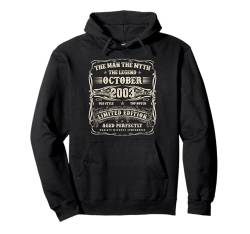 Oktober 2003 21. Geburtstag Geschenke für Männer 21 Jahre alt Geburtstag Pullover Hoodie von Awesome Since October Birthday Gifts For Men Retro