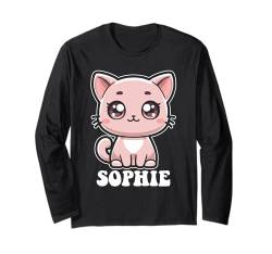 Sophie Niedliches Katzen-Design für Mädchen, Name Sophie Langarmshirt von Awesome Sophie Designs for Girls Name Sophie