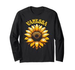 Vanessa Schönes Sonnenblumen-Design für Mädchen Name Vanessa Langarmshirt von Awesome Vanessa Designs for Girls Name Vanessa