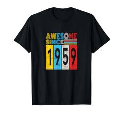 Awesome since 1959 Mann Frau Deko Lustig Retro T-Shirt von Awesome since Spruch Geburtstag