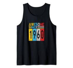 Awesome since 1960 Mann Frau Deko Lustig Retro Tank Top von Awesome since Spruch Geburtstag