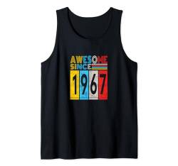 Awesome since 1967 Mann Frau Deko Lustig Retro Tank Top von Awesome since Spruch Geburtstag