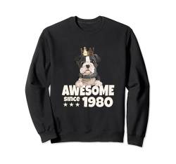 Geburtstag Awesome since 1980 Herren Damen Hunde König Sweatshirt von Awesome since Spruch Hunde König Geburtstag