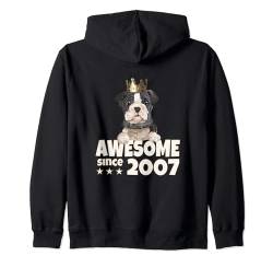 Geburtstag Awesome since 2007 Herren Damen Hunde König Kapuzenjacke von Awesome since Spruch Hunde König Geburtstag