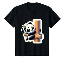 Kinder Panda wird 4 Jahre alt, Geburtstagsparty, 4. Junge, Geburtstag, Mädchen T-Shirt von Awwe Panda Tees Co.