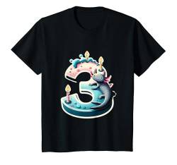 Kinder Axolotl wird 3 Jahre alt, Geburtstagsparty, 3. Junge, Geburtstag, Mädchen T-Shirt von AwweTees Co.