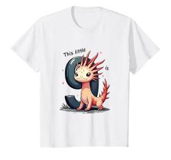 Kinder Axolotl wird 9 Jahre alt, Geburtstagsparty, 9. Junge, Geburtstag, Mädchen T-Shirt von AwweTees Co.