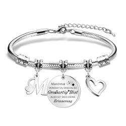 Inspirational Armband Initial M Frauen Mädchen Armband für Mädchen Freunde Schwestern Töchter als Geburtstag Weihnachten Graduierung Memoriable Geschenke (M) von Awyuan