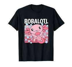 Bobalotl Bubble Tea Rosa Kawaii Axolotl Salamander T-Shirt von Axolotl Bekleidung Damen Herren Jungen Mädchen