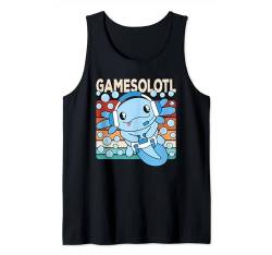 Gamesolotl Axolotl Gamer Zocker Kawaii Axolotl Gaming Retro Tank Top von Axolotl Bekleidung Damen Herren Jungen Mädchen