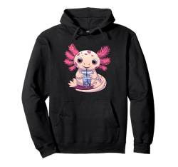 Axolotl Drink Bubble Tea Boba Lustiger Kawaii Anime für Jungen und Mädchen Pullover Hoodie von Axolotl Funny Costume Outfit Adult Youth Gifts