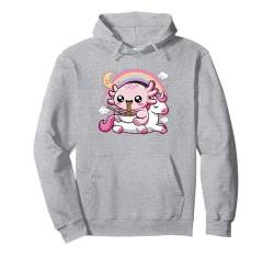 Axolotl Einhorn Regenbogen Kawaii Jungen Mädchen Ramen Nudel Anime Pullover Hoodie von Axolotl Funny Costume Outfit Adult Youth Gifts