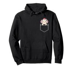 Axolotl Weihnachtsmütze im Taschenformat Xmas Cute Kawaii für Jungen und Mädchen Pullover Hoodie von Axolotl Funny Costume Outfit Adult Youth Gifts